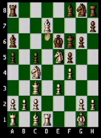 Check with a white bishop.