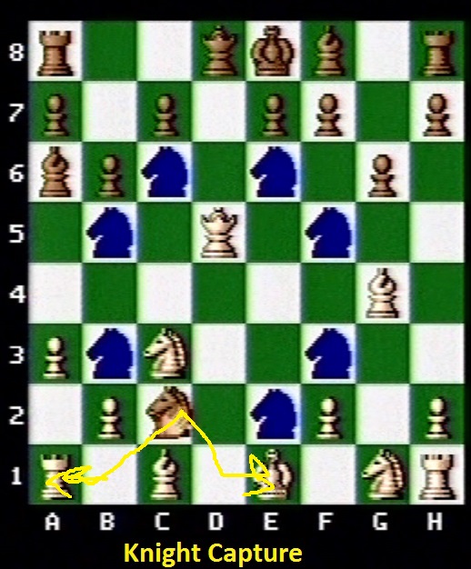 Knight move and capture range